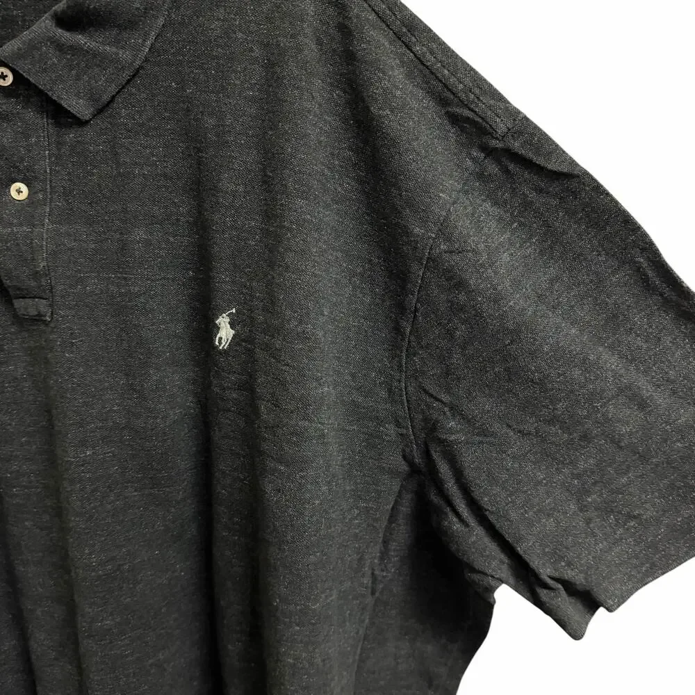 Polo Ralph Lauren Dark Gray Short Sleeve Cotton Polo Shirt Mens Big & Tall 6X